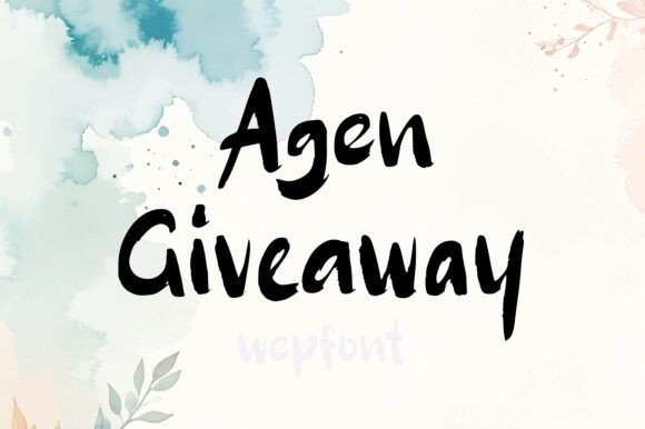 Agen Giveaway: A Font That Adds Soul to Branding