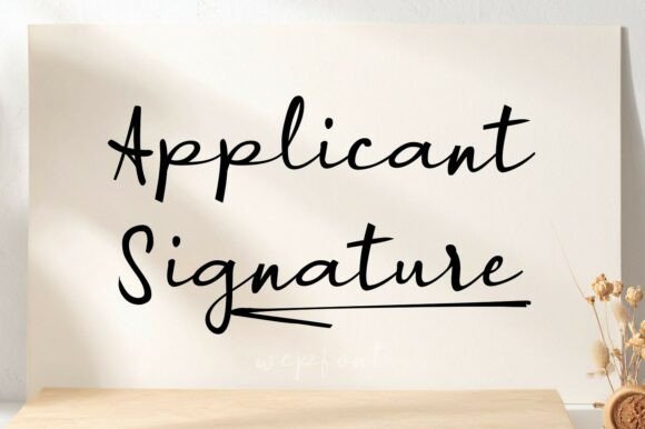 Applicant Signature: A Font That Adds Elegance to Your Brand