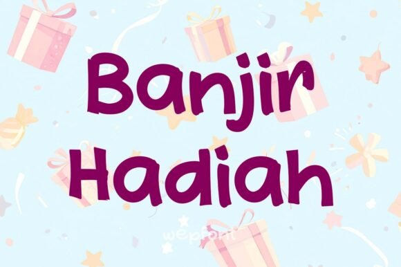Banjir Hadiah: A Font That Brings Joy to Your Digital Design