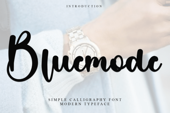 Bluemode: A Festive Script Font for Holiday Branding